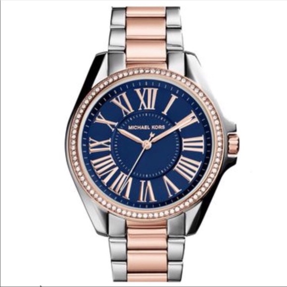 Michael Kors Accessories - 🌟New authentic navy blue rose gold watch🌟